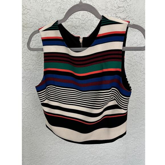 NWOT Badgley Mischka 2-Piece Striped Pencil Skirt & Sleeveless Top Set - Picture 3 of 13